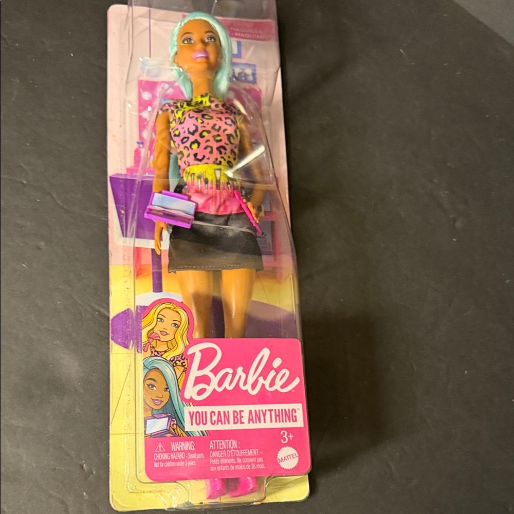 Barbie with Pink Leopard Top and Black Skirt